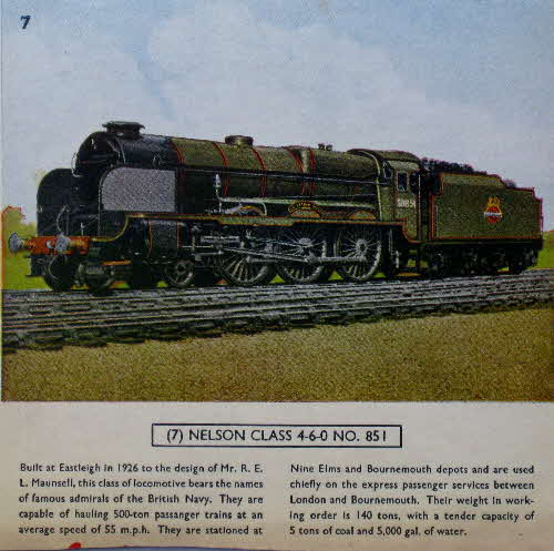 1954 Cornflakes Locomotives No 7 Nelson Class 461