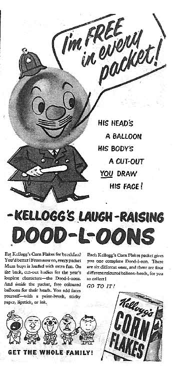 1956 Corn Flakes Dood-l-oons