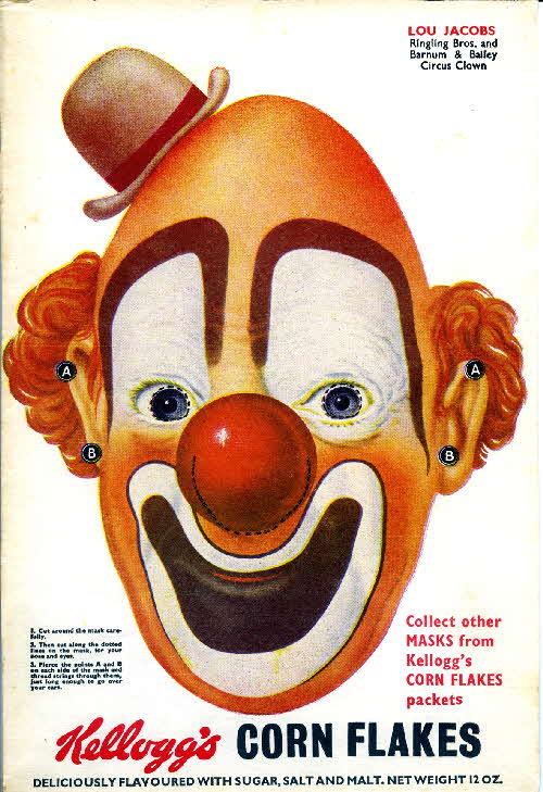 1955 Cornflakes Masks Lou Jacobs