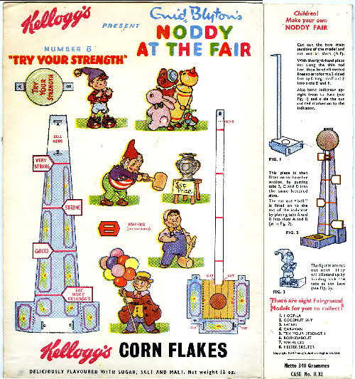 1954 Cornflakes Noddy at the Fair No 5 Try your Strength