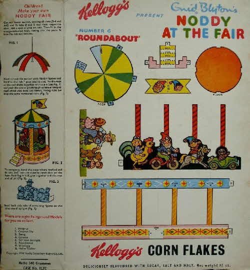 1955 Cornflakes noddy at the fair no 6 roundabout