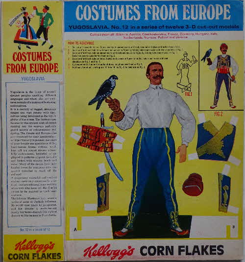 1968 Cornflakes Costumes of Europe No 12 Yugoslavia