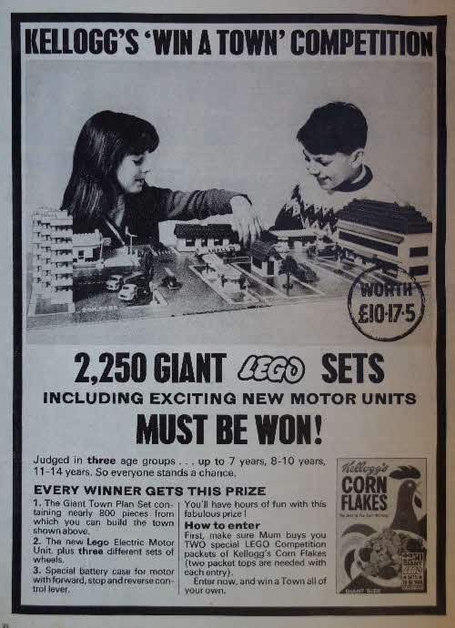 1967 Cornflakes Lego Town Competition