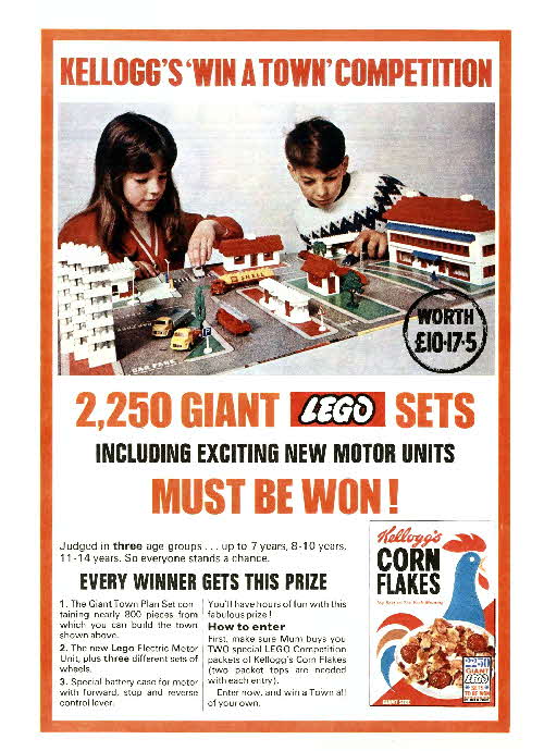 1967 Cornflakes Lego Town Sets competition