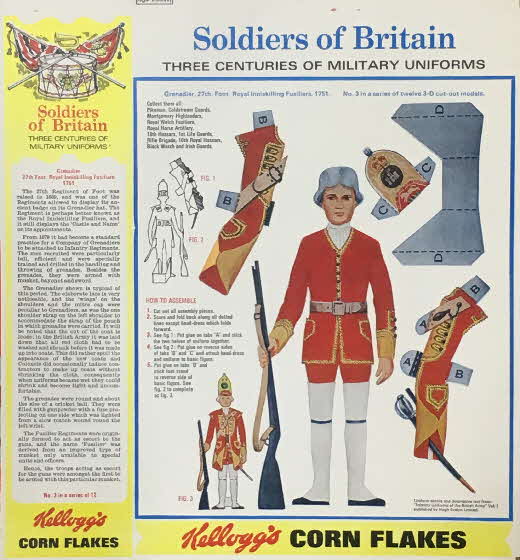 1967 Cornflakes Soldiers of Britain No 3 Royal Fusiliers (2)