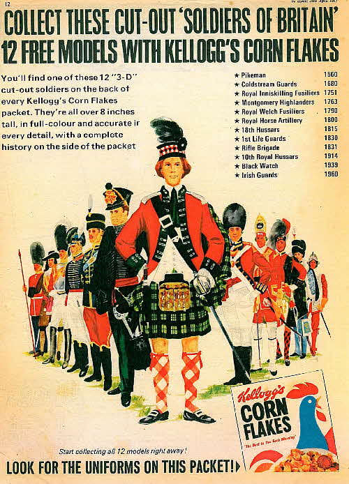 1967 Cornflakes Soldiers of Britain colour