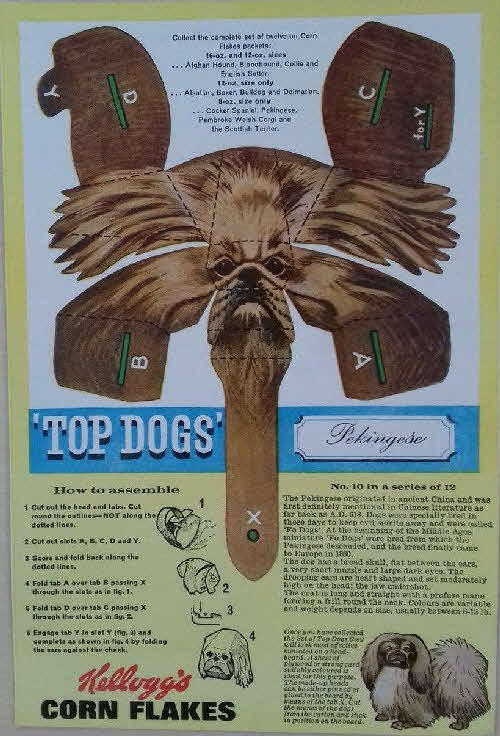 1964 Cornflakes Top Dogs No 10 Pekingese