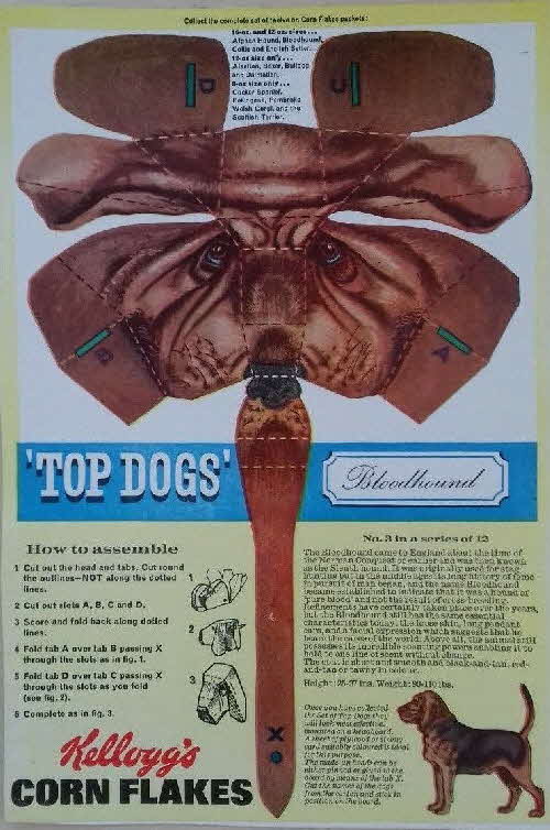 1964 Cornflakes Top Dogs No 3 Bloodhound