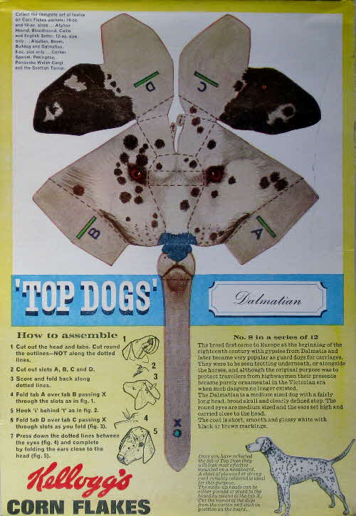 1964 Cornflakes Top Dogs No 8 Dalmation