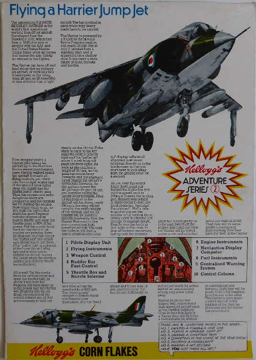1972 Cornflakes Adventure Series - Harrier Pilot
