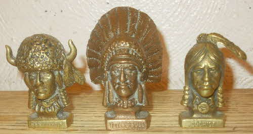 1974 Cornflakes Famous Indian Chiefs’ Heads in Brass