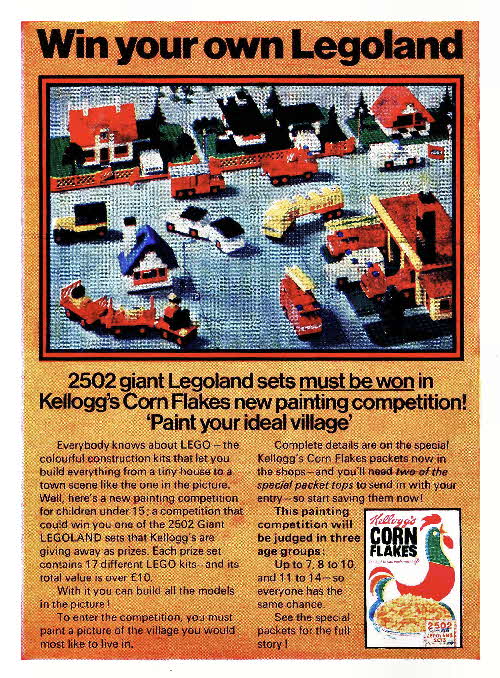 1970 Cornflakes Legoland competition