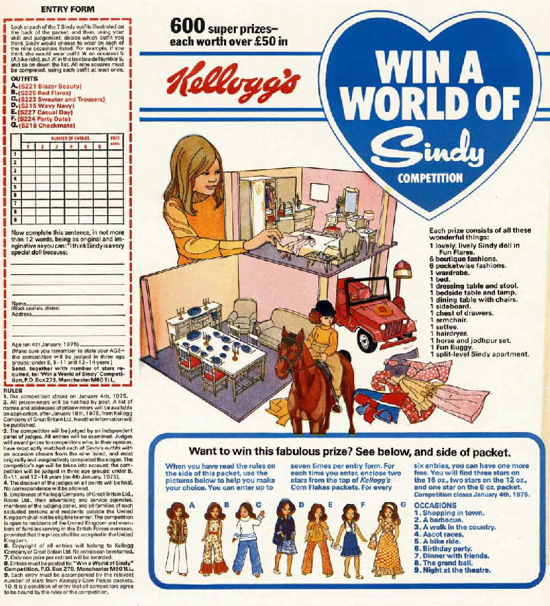 1975 Cornflakes Sindy Competition