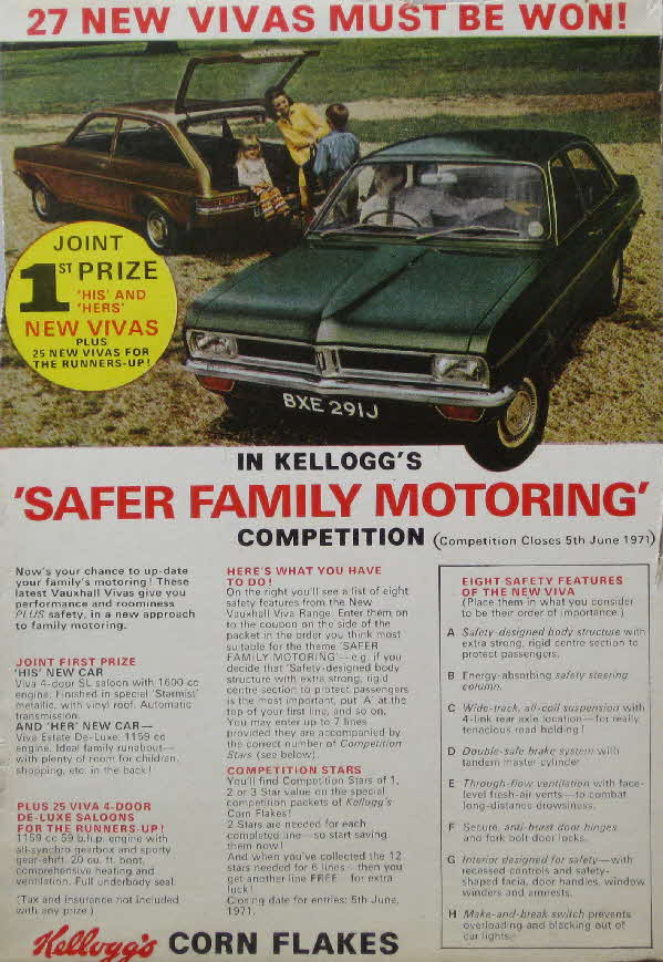1971 Cornflakes Vauxhall Viva competition