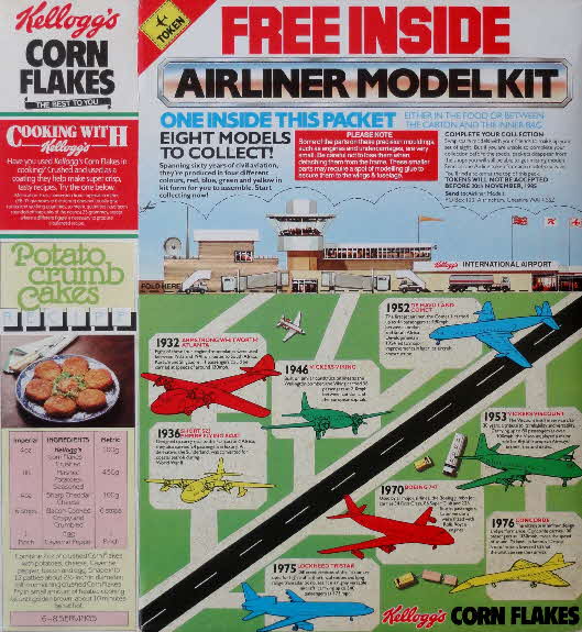 1985 Cornflakes Airliner Model Kits (2)