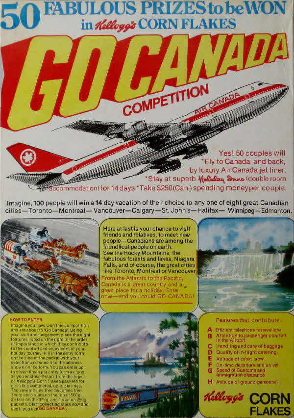 1980 Cornflakes Go Canada competition