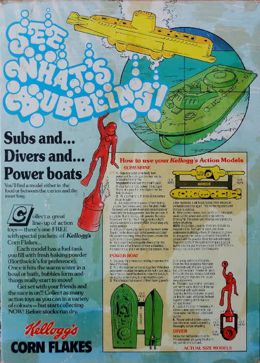 1986 Cornflakes Soda Sub, Boat & Diver