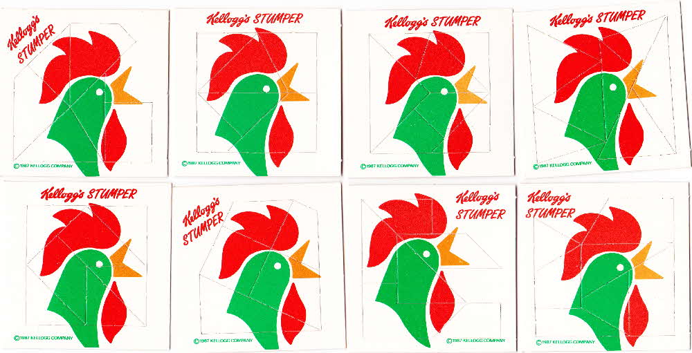 1987 Cornflakes Stumper cards front