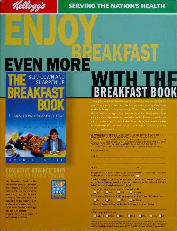 1999 Cornflakes The Breakfast Book Offer