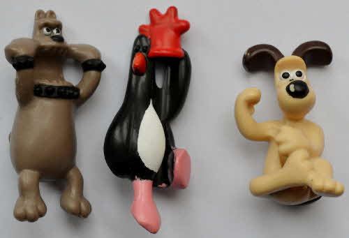 1998 Cornflakes Wallace & Grommit Pencil Toppers (2)