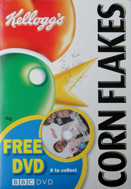 2004 Cornflakes BBC DVDs The Office signed by Ricky Jervais
