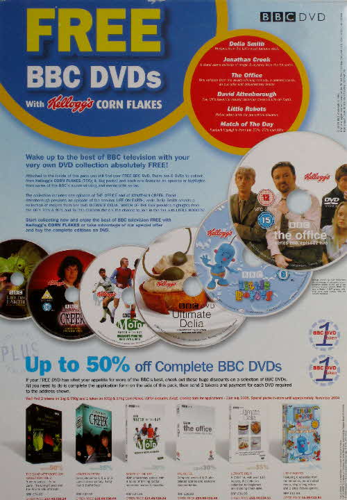 2004 Cornflakes BBC DVDs back