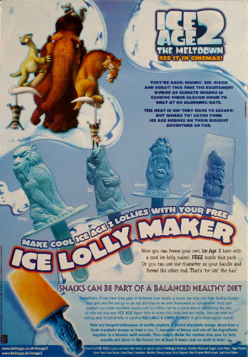 2006 Cornflakes Ice Age 2 Ice Lolly Maker
