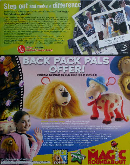2005 Cornflakes Magic Roundabout Backpack Offer