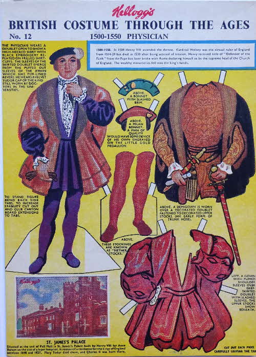 1950s Cornflakes British Costume Through the Ages No 12 15000-1550 Physician