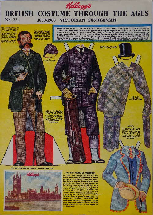 1950s Cornflakes British Costume Through the Ages No25 Victorian Gentleman
