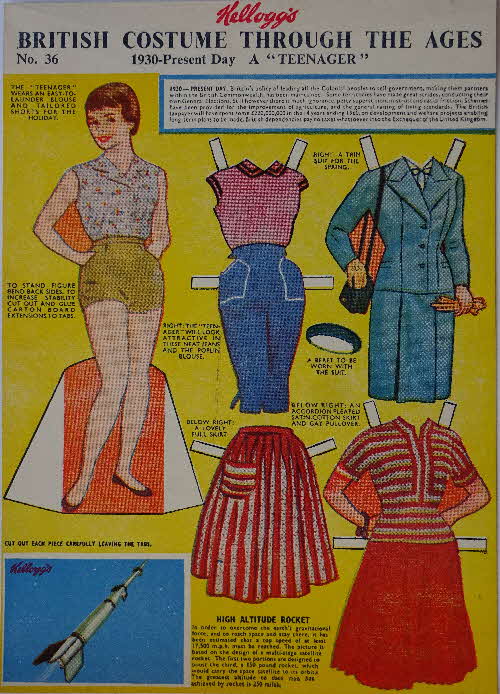 1950s Cornflakes British Costume Through the Ages No36 Present Day Teenager