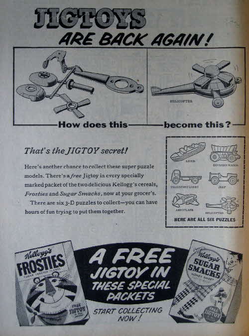 1960 Frosties Jigtoy ad