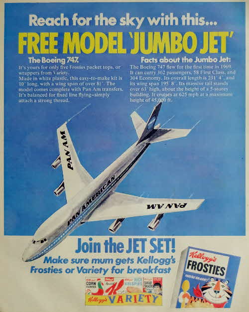 1970 Frosties Jumbo 747 Jet Model 2