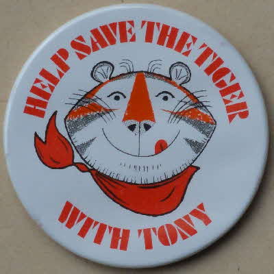 1975 Frosties Save the Tiger Poster & badge (2)