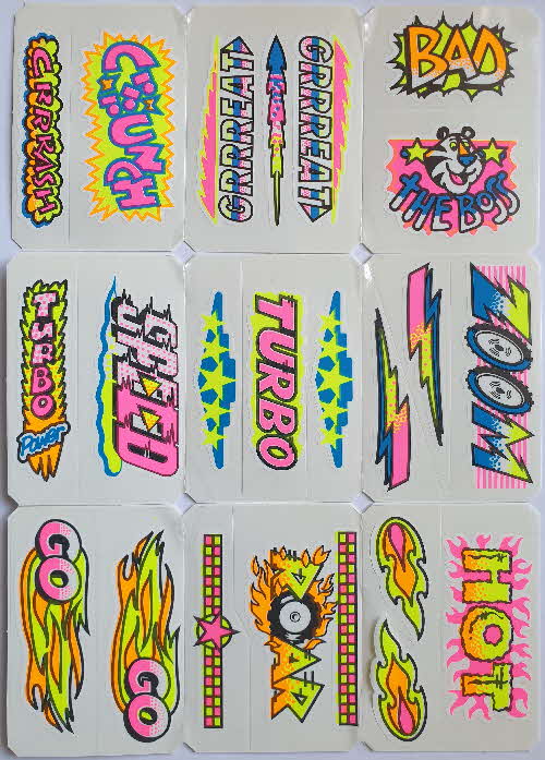 1992 Frosties Day-Glo Stickers (1)
