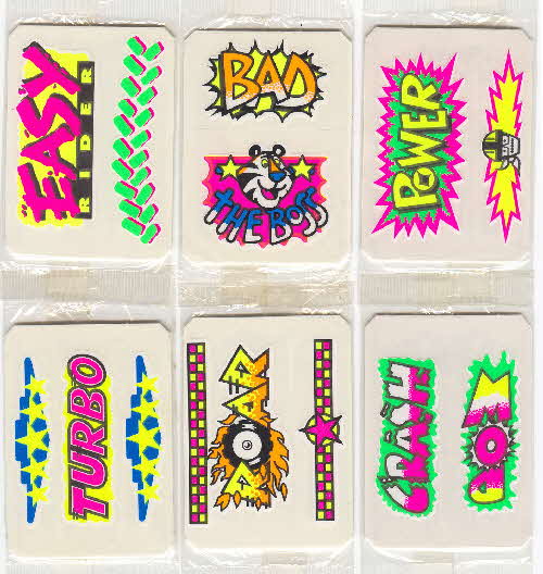 1992 Frosties Day Glo Stickers1