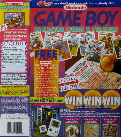 1993 Frosties GameBoy Collector Cards, Album and Competition