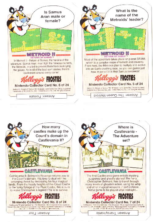 1993 Frosties Nintendo Gameboy cards & Stickers 3 open (2)