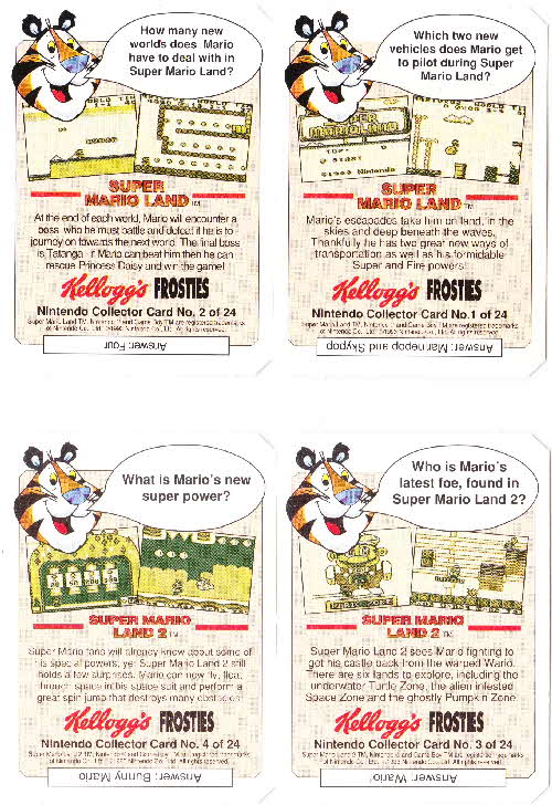 1993 Frosties Nintendo Gameboy cards & Stickers 4 open (2)