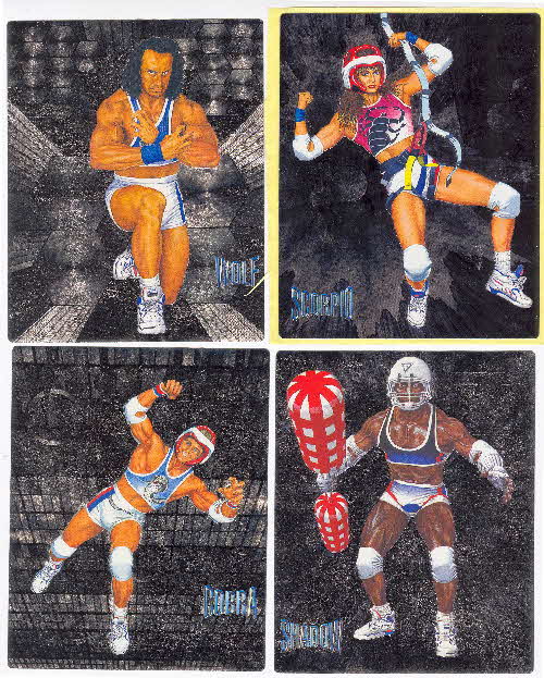 1995 Frosties Gladiators Action stickers 1