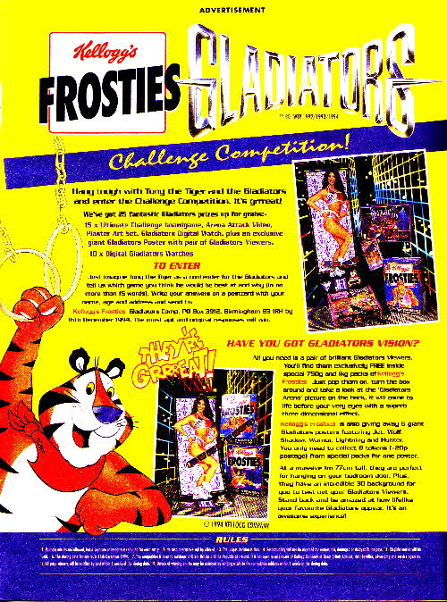 1994 Frosties Gladiator Posters