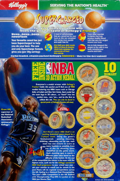 1998 Frosties NBA 3D Action Medals