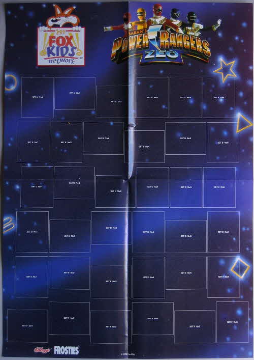 1996 Frosties Power Ranger Stickers Poster
