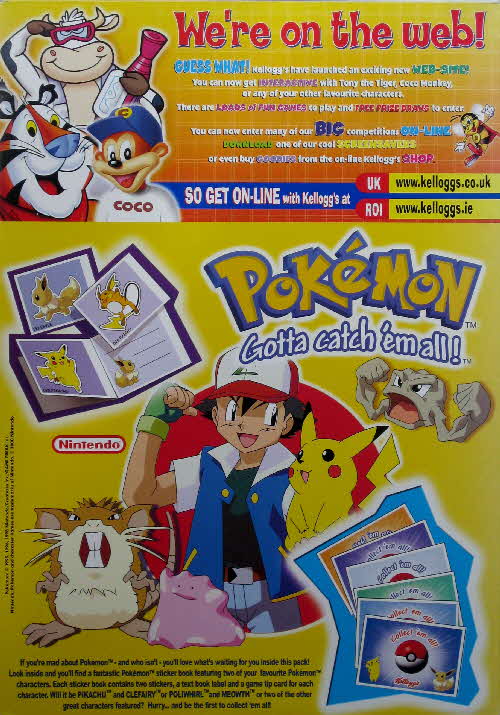 2000 Frosties Pokemon Sticker Book