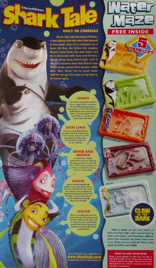 2004 Frosties Shark Tales Water Mazes