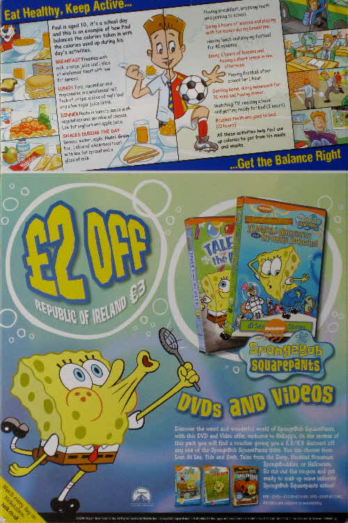 2004 Frosties Spongebob Squarepants DVD & Video discount