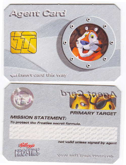 2001 Frosties Techno Glow Stickers cards