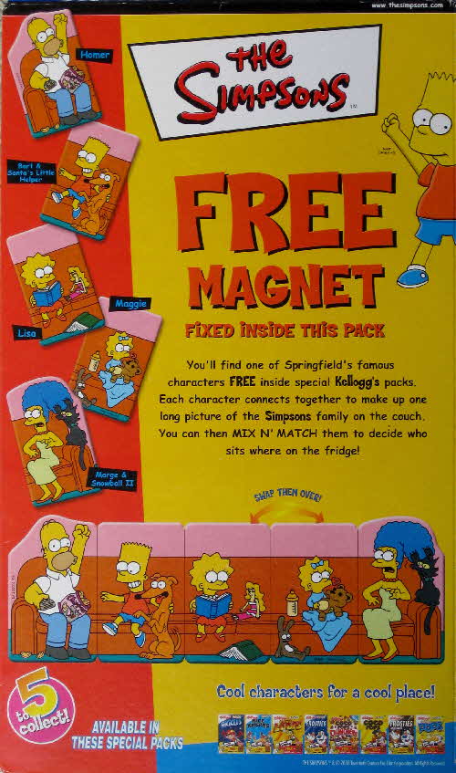 2003 Frosties Simpsons Magnets