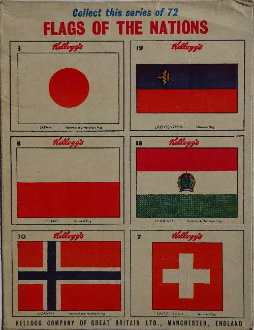 1950s Rice Krispies Flags of the Nations