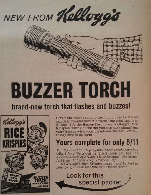1958 Rice Krispies Buzzer Torch
